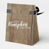 Ballotins Citrouille Rustique Motif bois Baby shower d'autom (Arrière)