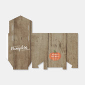 Ballotins Citrouille Rustique Motif bois Baby shower d'autom (Déplié)