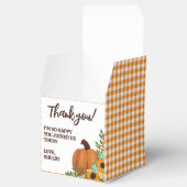 Ballotins Citrouille & Tournesols Vichy orange Merci (Ouvert)