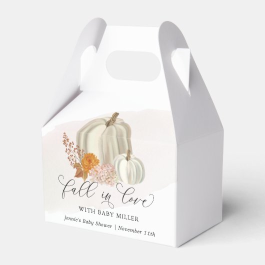 Ballotins Citrouilles blancs tomber dans l'amour Baby shower (Verso)