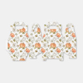 Ballotins Citrouilles d'aquarelle et Motif d'automne de feui (Déplié)