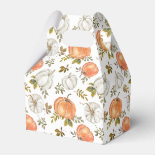 Ballotins Citrouilles d'aquarelle et Motif d'automne de feui