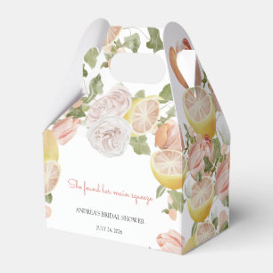 Ballotins Citrus Floral Rose Boîte de Faveur de Réceptio
