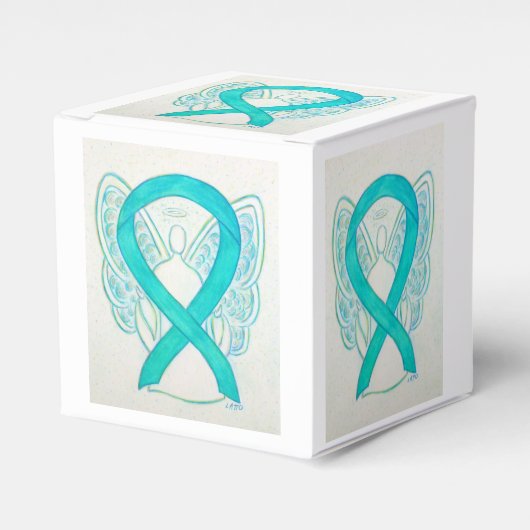 Ballotins Clair Turquoise Vert Sensibilisation Ruban Fête Fa (Verso)