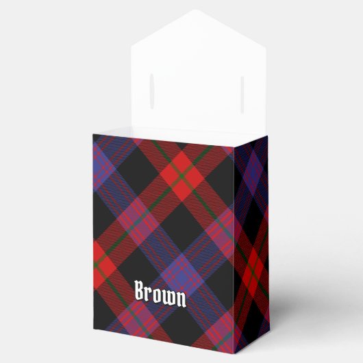 Ballotins Clan Brown Crest sur Tartan (Ouvert)