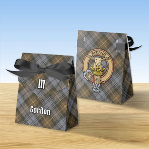 Ballotins Clan Gordon Crest sur le Ballotin Tartan Patiné