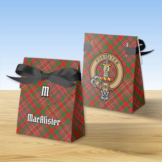 Ballotins Clan MacAlister Crest sur Tartan