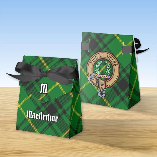 Ballotins Clan MacArthur Crest sur Tartan