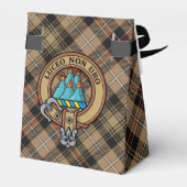 Ballotins Clan MacKenzie Crest sur Tartan de chasse Brown (Arrière)
