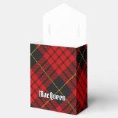 Ballotins Clan MacQueen Crest sur Tartan (Ouvert)