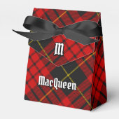 Ballotins Clan MacQueen Crest sur Tartan (Verso)
