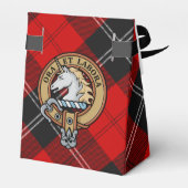 Ballotins Clan Ramsay Crest sur Red Tartan (Arrière)