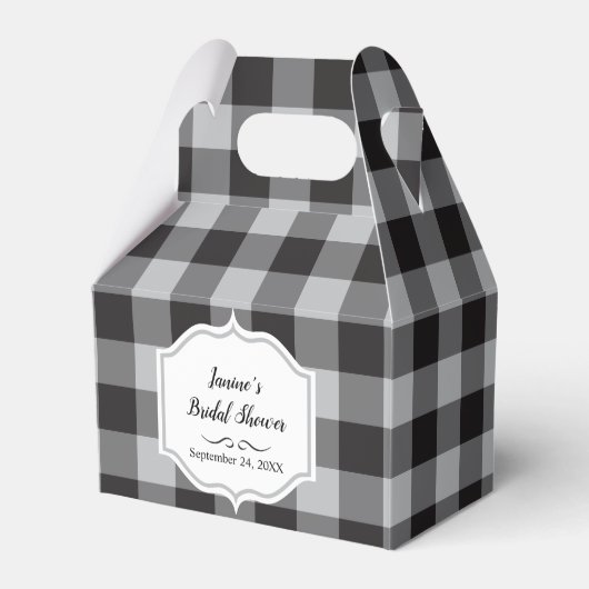 Ballotins Classic Buffalo Plaid Check Black White Event (Verso)