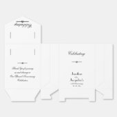 Ballotins Classic Chic Grand Mariage blanc Anniversaire (Déplié)