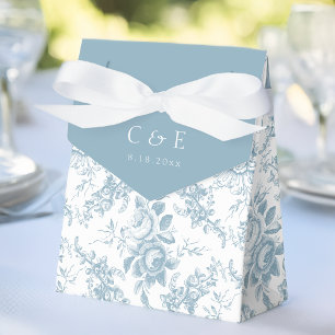 Ballotins Classic Elegant Bleu et Blanc Floral Toile
