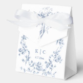 Ballotins Classic French Blue Flowers & Ribbons Wedding (Recto)