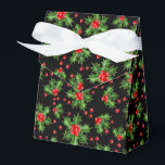 Ballotins Classic Holiday Green Holly Red Berries Motif<br><div class="desc">Contemporain classique Noël saison de Fêtes Holly baies et motif feuille. Disponible sur des produits tels que l'emballage et le papier de mouchoir,  étiquettes d'adresse de retour,  étiquettes cadeaux,  sacs et ballotins,  autocollants et rubans.</div>