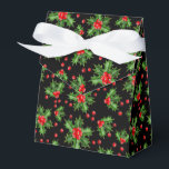 Ballotins Classic Holiday Green Holly Red Berries Motif<br><div class="desc">Contemporain classique Noël saison de Fêtes Holly baies et motif feuille. Disponible sur des produits tels que l'emballage et le papier de mouchoir,  étiquettes d'adresse de retour,  étiquettes cadeaux,  sacs et ballotins,  autocollants et rubans.</div>