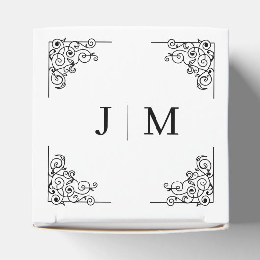 Ballotins Classic Monogram Elegant Border Wedding (Haut)