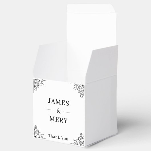 Ballotins Classic Monogram Elegant Border Wedding (Ouvert)