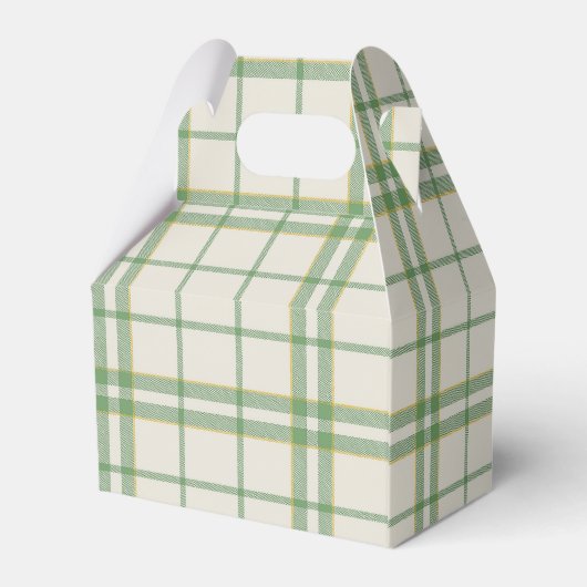 Ballotins Classic Sage Green Plaid Holiday Custom Cookie (Arrière)