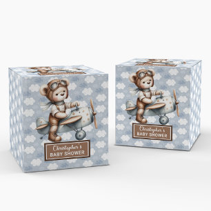 Ballotins Classic Teddy Bear Pilote Blue Baby Ballotin
