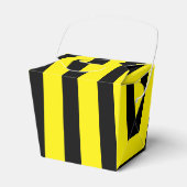Ballotins Classique boîte à emporter rayée jaune vif et noir (Verso)