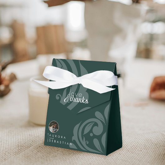 Ballotins Classique Elegant Damask Phthalo Mariage vert