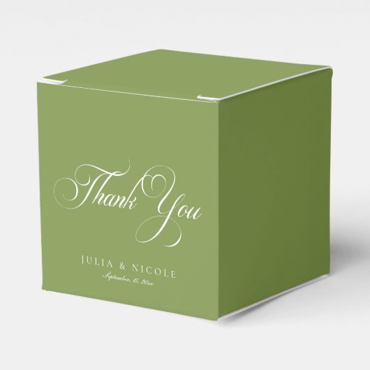 Ballotins Classique Ivory Vert Doux Merci Mariage (Verso)