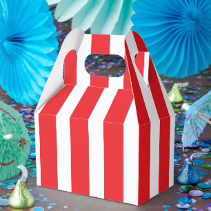 Ballotins Classique petite boîte à toit pointu rayée rouge v