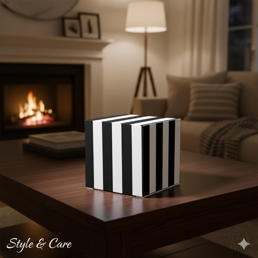 Ballotins Classique rayé blanc et noir Classique 2x2x2