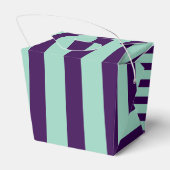 Ballotins Classique Violet Foncé et Turquoise Rayé Take Out (Arrière)