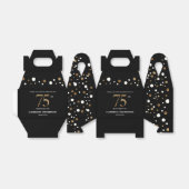 Ballotins Classy Confetti Gold Black 75e anniversaire Person (Déplié)