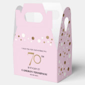 Ballotins Classy Confetti Or rose 70e anniversaire (Ouvert)