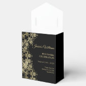 Ballotins Classy Gold & Black Damask 40e anniversaire (Ouvert)
