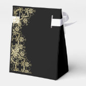 Ballotins Classy Gold & Black Damask 40e anniversaire (Arrière)