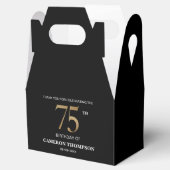Ballotins Classy Sleek Black Gold 75th birthday (Ouvert)