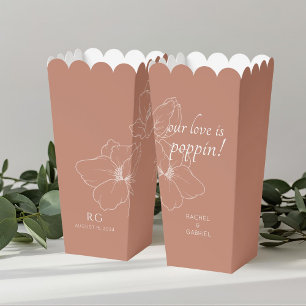 Ballotins Clay   Chic Floral Couple Popcorn Ballotin