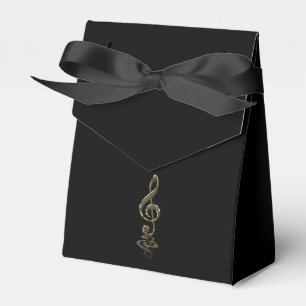 Ballotins Clé de violon dorée élégante,Noir