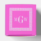 Ballotins Clé grecque blanche chaude #1 Monogramme encadré (Haut)