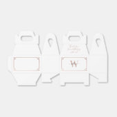 Ballotins Clé grecque blanche et Rose rose or Monogramme (Déplié)