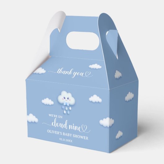 Ballotins Cloud bleu pastel doux 9 baby shower garçon (Verso)
