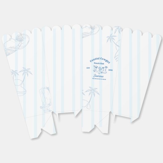 Ballotins Coastère cowgirl Blue Ocean Bachelorette week-end (Déplié)