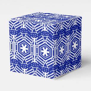 Ballotins Cobalt bleu Blanc festif motif Noël