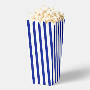 Ballotins Cobalt bleu blanc rayures verticales cadeau