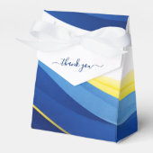 Ballotins Cobalt Blue and Yellow Wedding Favor Boxes (Verso)