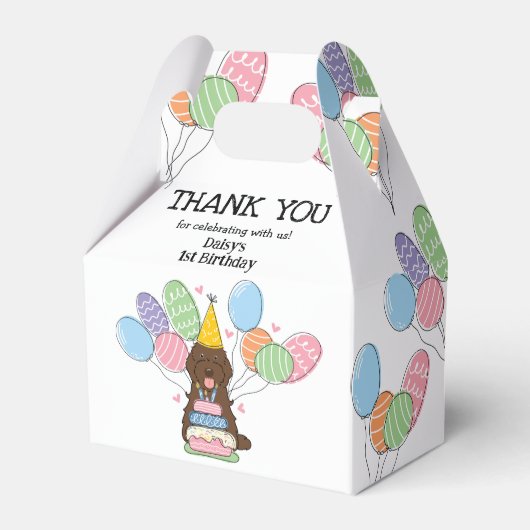 Ballotins Cockapou au chocolat Cavapoo Merci d'anniversaire (Verso)