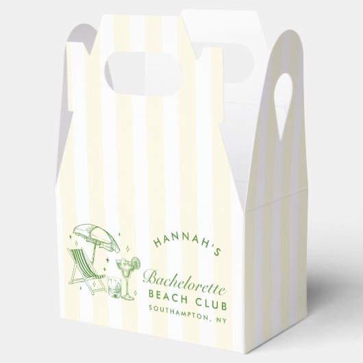 Ballotins Cocktail Retro Moderne Bachelorette Vert & Jaune (Ouvert)