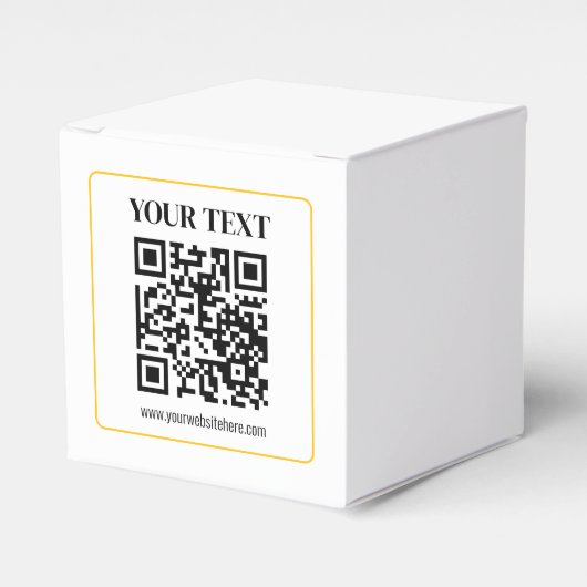 Ballotins Code QR éditable & Texte avec bordure en or jaune (Verso)