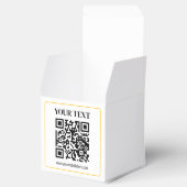 Ballotins Code QR éditable & Texte avec bordure en or jaune (Ouvert)